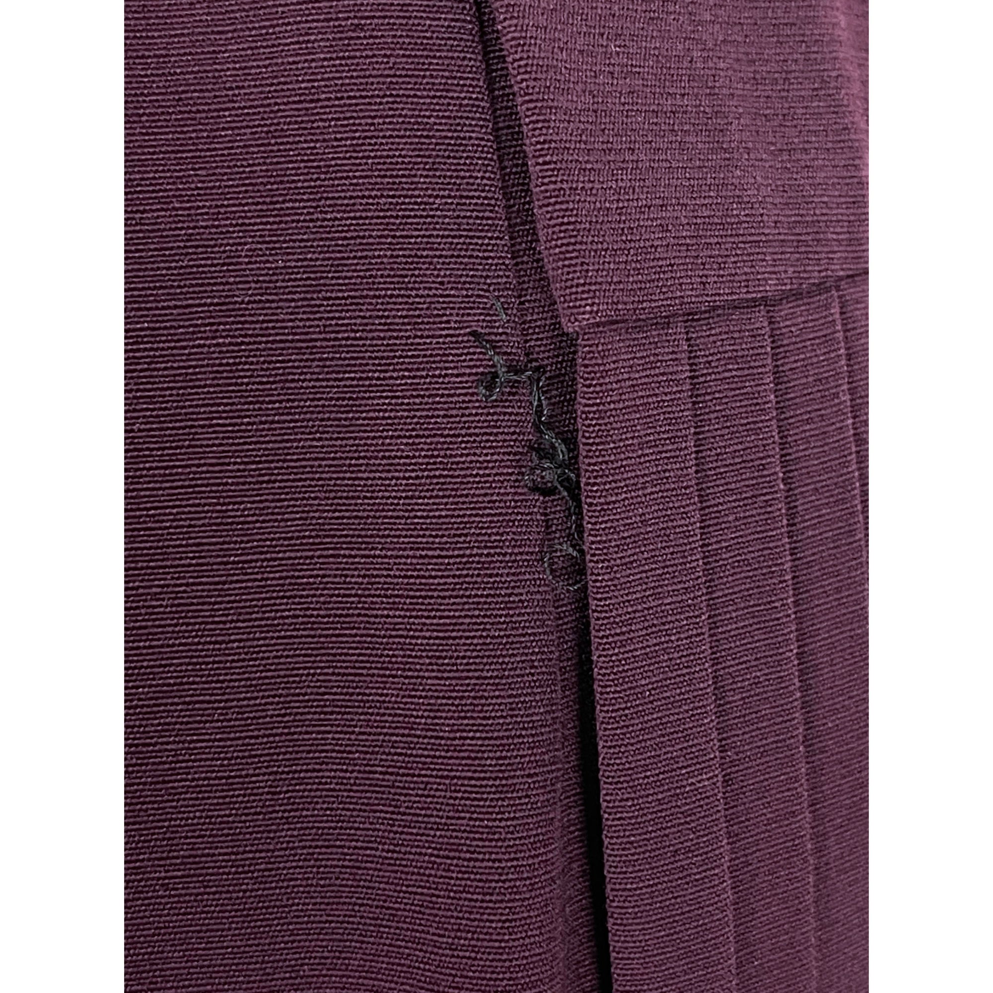 Vintage 1950s Skirt Suit Eggplant Plum Wool Holt Renfrew M