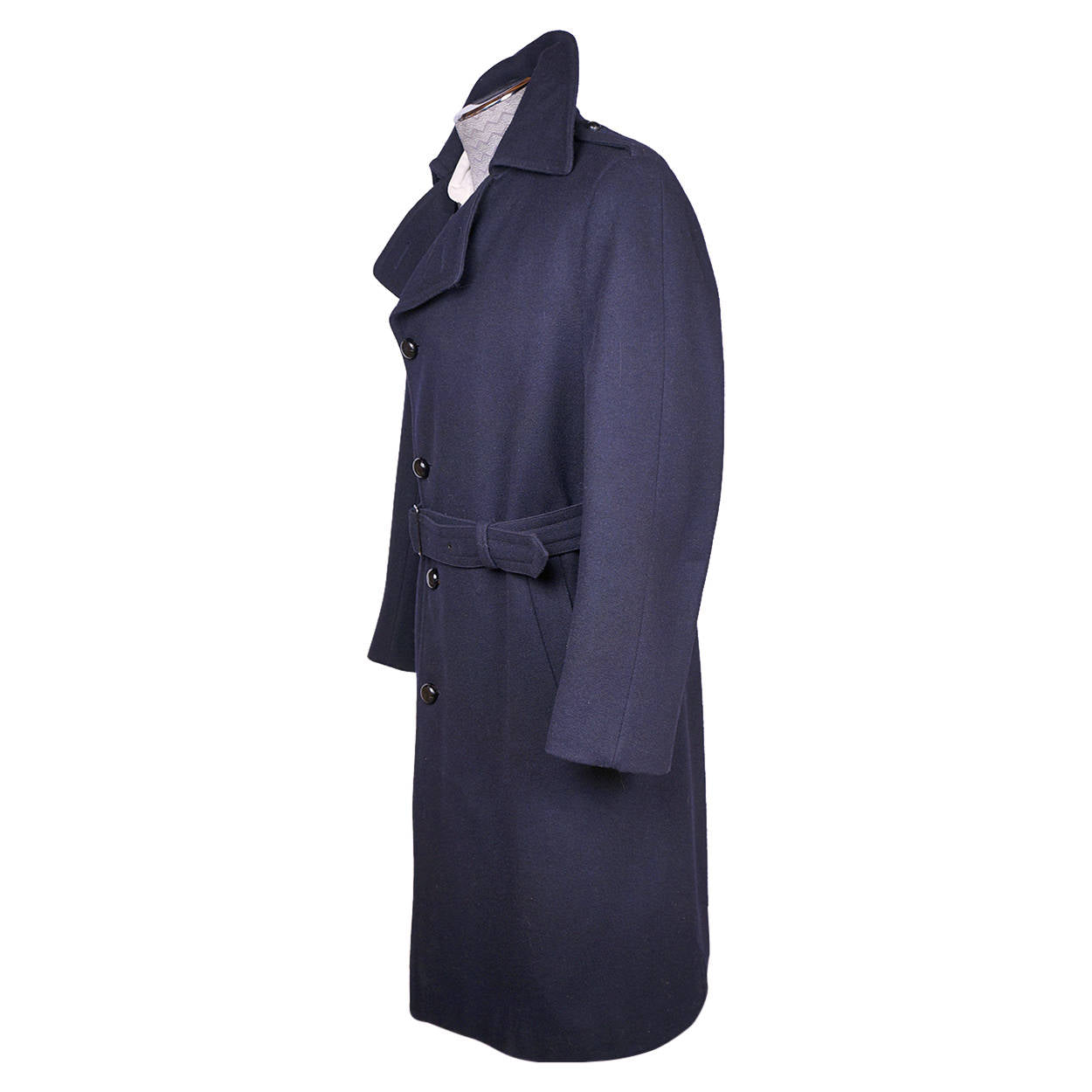 Vintage Mens Overcoat 1960s Mod Wool Coat Made in England Holt Renfrew Size M L - Poppy's Vintage Clothing