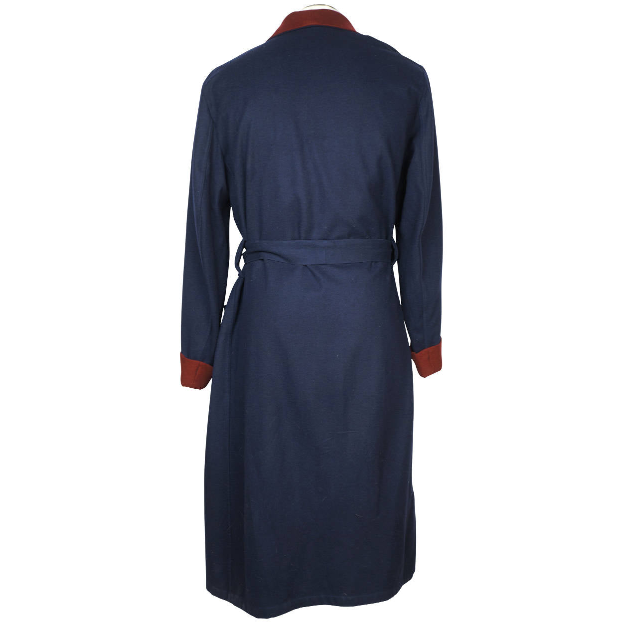 Vintage Mens English Dressing Gown Blue Wool Robe Size L Vintage Mens English Dressing Gown Blue Wool Robe Size L