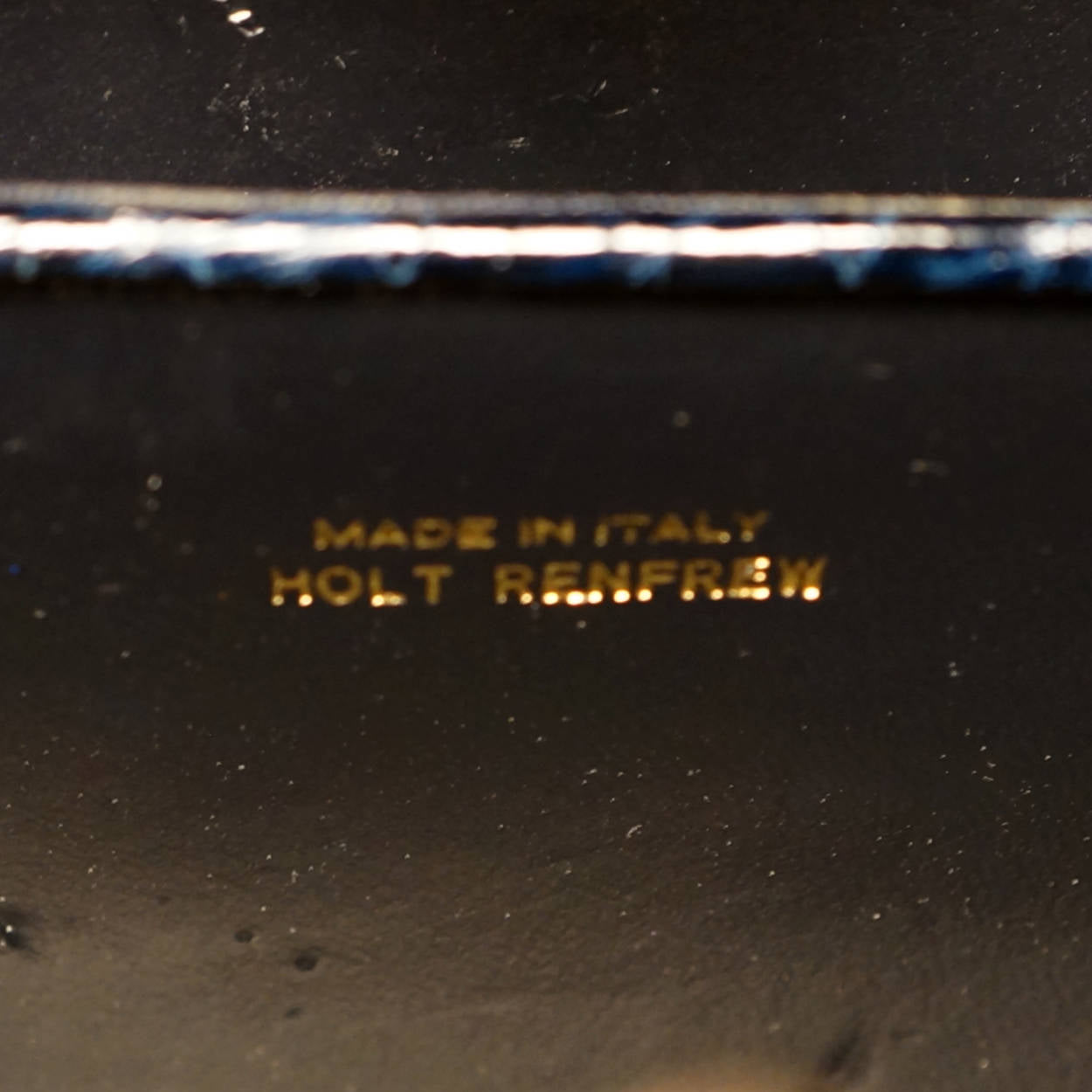 Vintage 1960s Patent Leather Box Purse Faux Alligator Handbag Holt Renfrew Italy - Poppy's Vintage Clothing