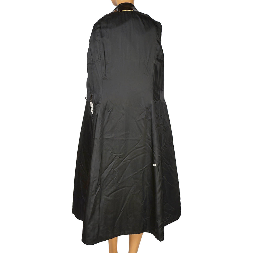 Vintage 1960s Mod Black Patent Leather Coat Holt Renfrew Made in Italy Size S M - Poppy's Vintage Clothing