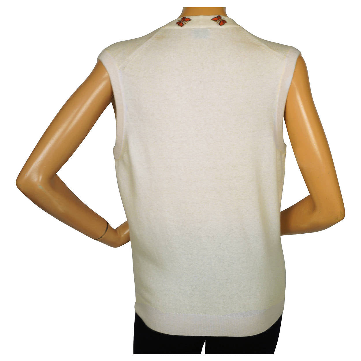 Vintage 1970s Unused Scottish Cashmere Sweater Vest Sleeveless Cardigan NWT M 36 - Poppy's Vintage Clothing