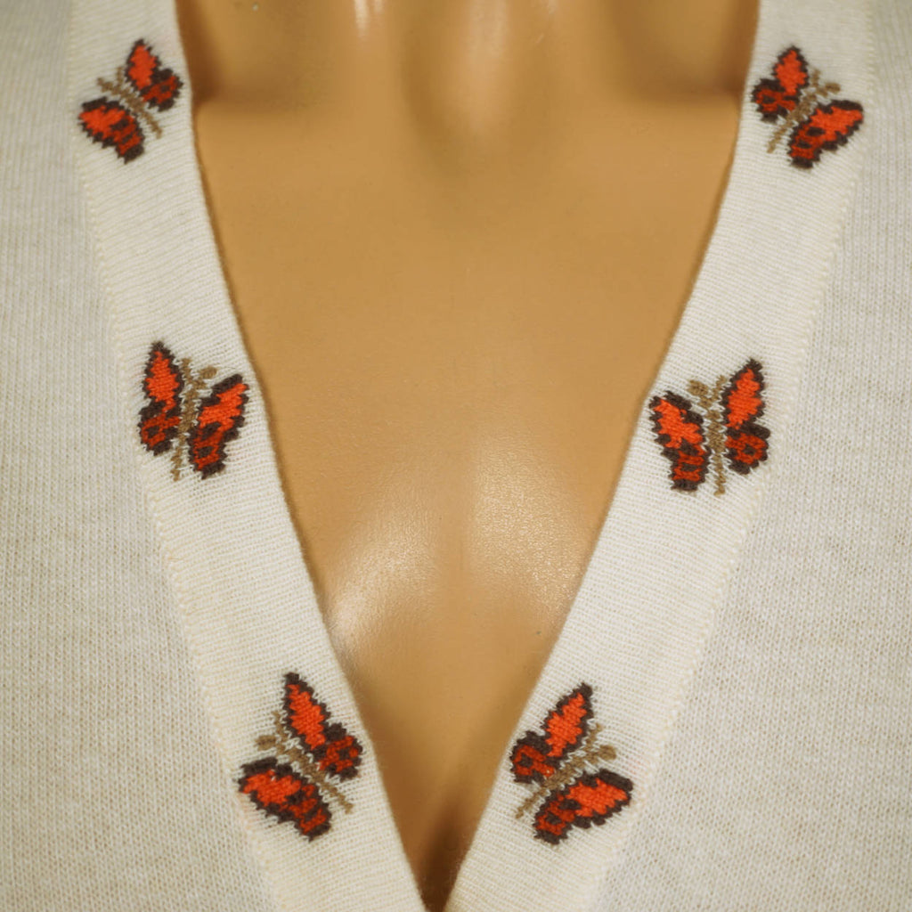 Vintage 1970s Unused Scottish Cashmere Sweater Vest Sleeveless Cardigan NWT M 36 - Poppy's Vintage Clothing