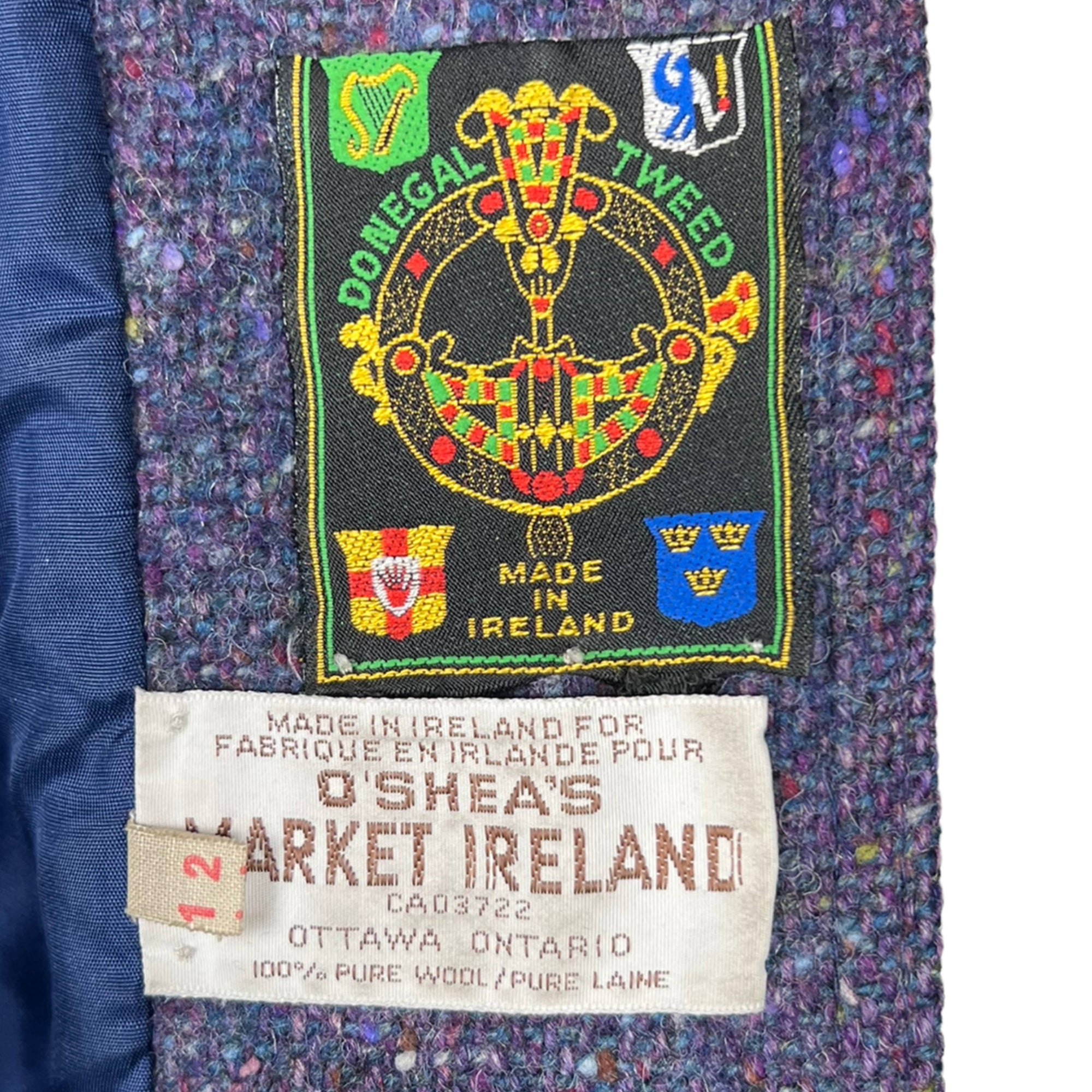 1970s Vintage Irish Tweed Coat Jimmy Hourihan Dublin Size 12