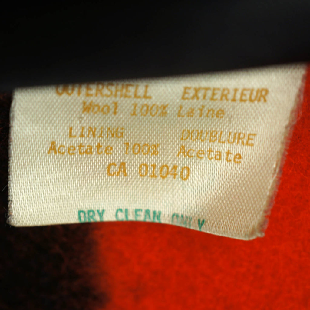 Vintage 1970s Hudsons Bay Company Point Blanket Jacket Winter Coat Red Wool Sz M - Poppy's Vintage Clothing