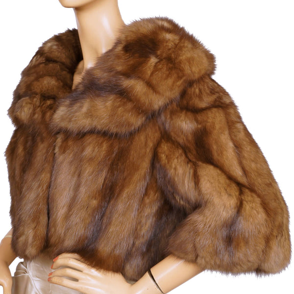 Vintage 1960s Canadian Sable Marten Fur Jacket Hudsons Bay  - Small - Medium - Poppy's Vintage Clothing