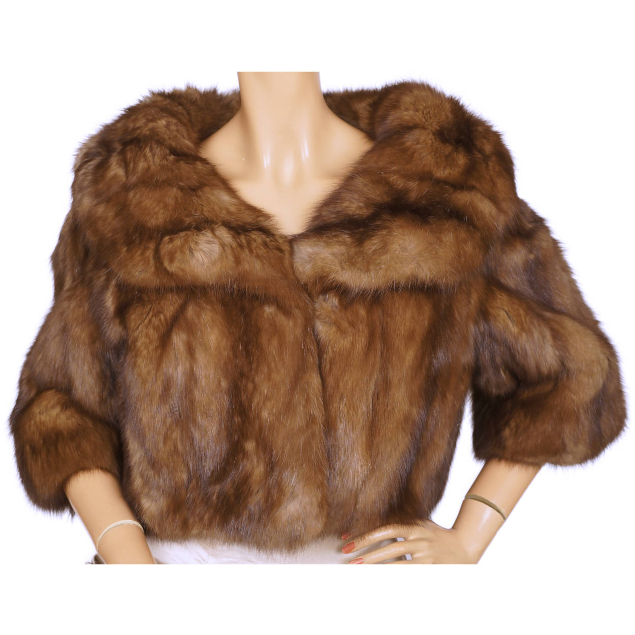 Vintage 1960s Canadian Sable Marten Fur Jacket Hudsons Bay  - Small - Medium - Poppy's Vintage Clothing