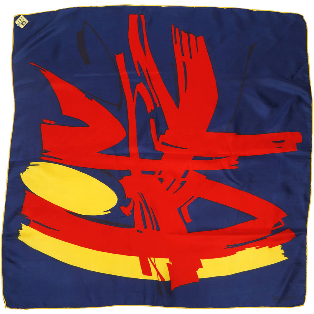 Vintage 70s Silk Square Scarf Hugh Garber Canadian Fashion - Poppy's Vintage Clothing