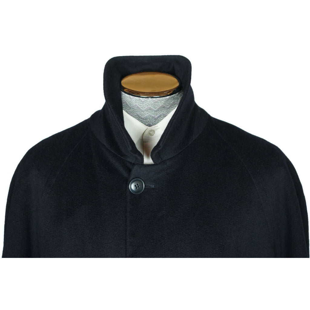 Vintage Loro Piana Pure Cashmere Coat by Hugo Boss Black Overcoat Size 2XL - Poppy's Vintage Clothing