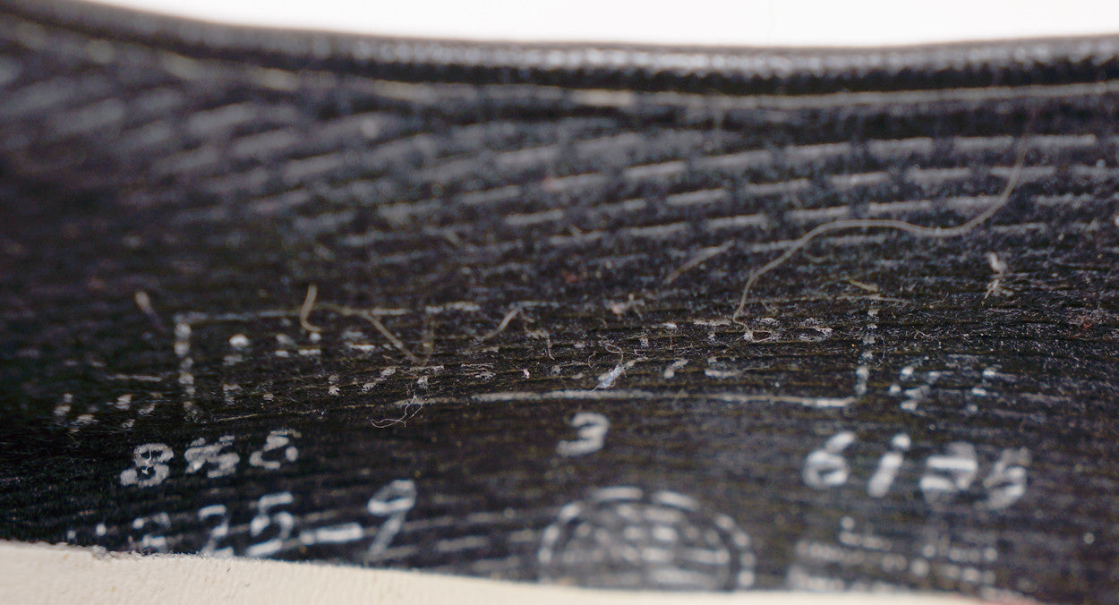 Vintage 80s Mens Wingtip Shoes Black & White Leather Hy-Test Safety - 8.5 - Poppy's Vintage Clothing