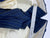 Vintage 60s Mens Striped Suit Custom Tailored Blue Wool Sz M - Poppy's Vintage Clothing