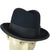 Vintage 1950s Stetson Imperial Homburg Hat Black Fur Felt Fedora Size 7 1/4 - Poppy's Vintage Clothing