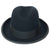 Vintage 1950s Stetson Imperial Homburg Hat Black Fur Felt Fedora Size 7 1/4 - Poppy's Vintage Clothing