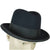 Vintage 1950s Stetson Imperial Homburg Hat Black Fur Felt Fedora Size 7 1/4 - Poppy's Vintage Clothing