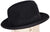 Vintage 50s Imperial Stetson Homburg Black Fedora Hat Mens Size 7 3/8 Large - Poppy's Vintage Clothing