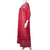 Vintage 1970s Indian Cotton Gauze Dress Pink Red Block Print Metallic Thread M - Poppy's Vintage Clothing
