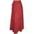 Vintage 1970s Indian Wraparound Skirt Block Print Red Cotton Hippie Festival - Poppy's Vintage Clothing