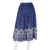 Vintage 1970s Ritu Indian Skirt Block Printed Peacock Pattern Blue Gauze Cotton - Poppy's Vintage Clothing