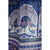 Vintage 1970s Ritu Indian Skirt Block Printed Peacock Pattern Blue Gauze Cotton - Poppy's Vintage Clothing