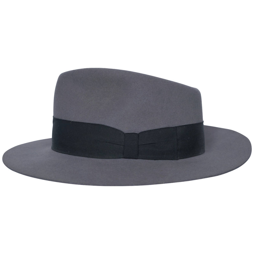 Vintage Indiana Jones Official Lucasfilm Fedora Hat by Stetson Grey Extra Large - Poppy's Vintage Clothing