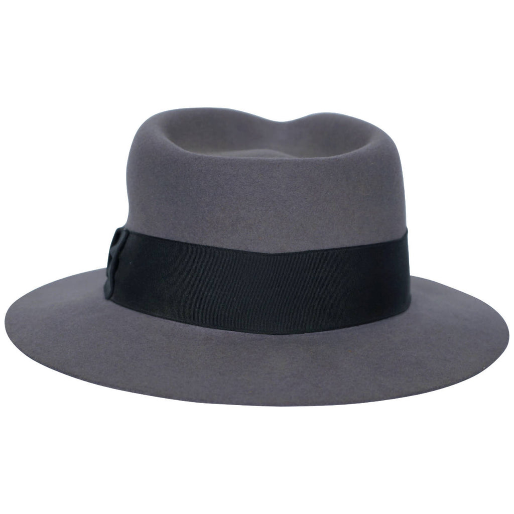 Vintage Indiana Jones Official Lucasfilm Fedora Hat by Stetson Grey Extra Large - Poppy's Vintage Clothing