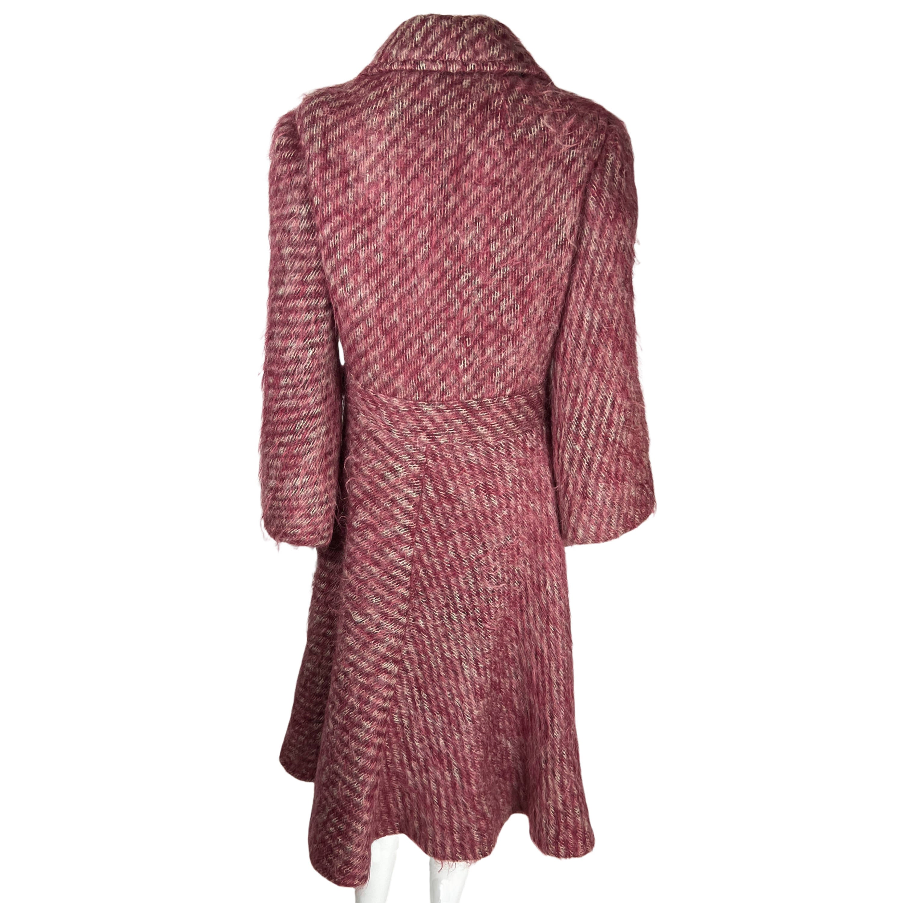 1960s Vintage Mohair Coat Irving Samuel Ladies Size S M