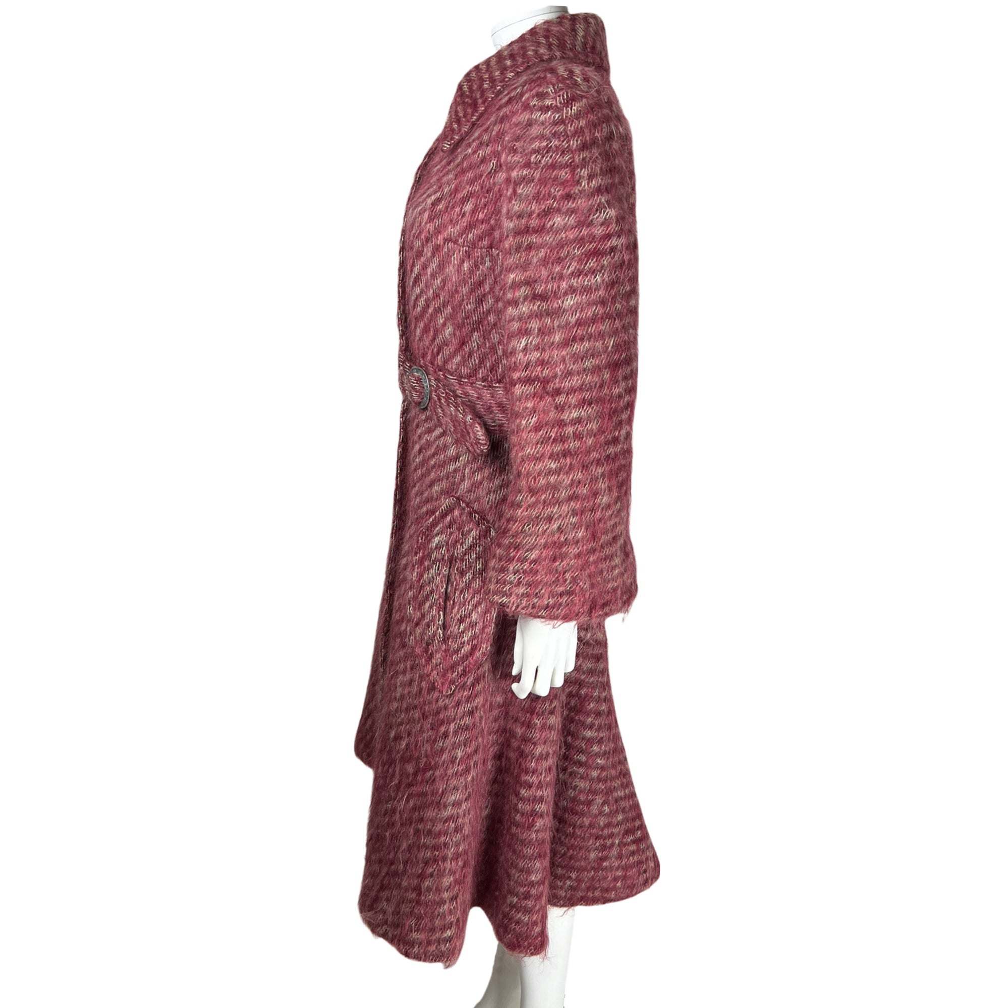 1960s Vintage Mohair Coat Irving Samuel Ladies Size S M