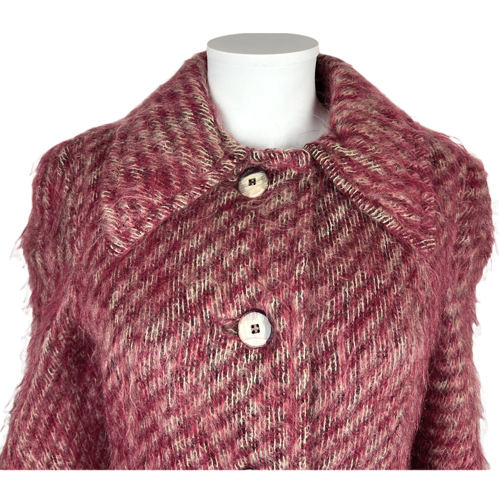 1960s Vintage Mohair Coat Irving Samuel Ladies Size S M
