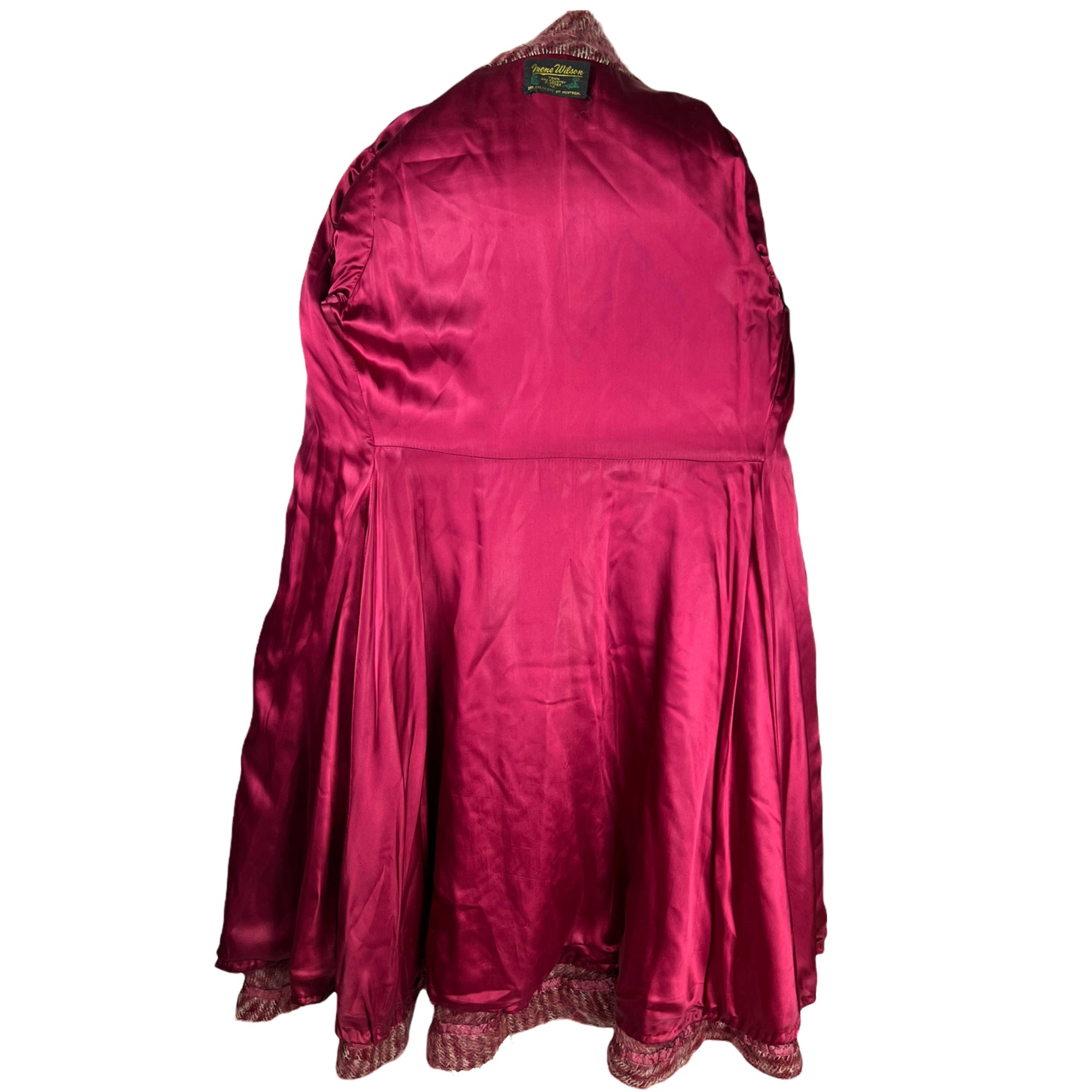 1960s Vintage Mohair Coat Irving Samuel Ladies Size S M
