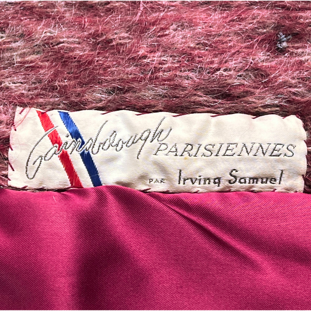 1960s Vintage Mohair Coat Irving Samuel Ladies Size S M