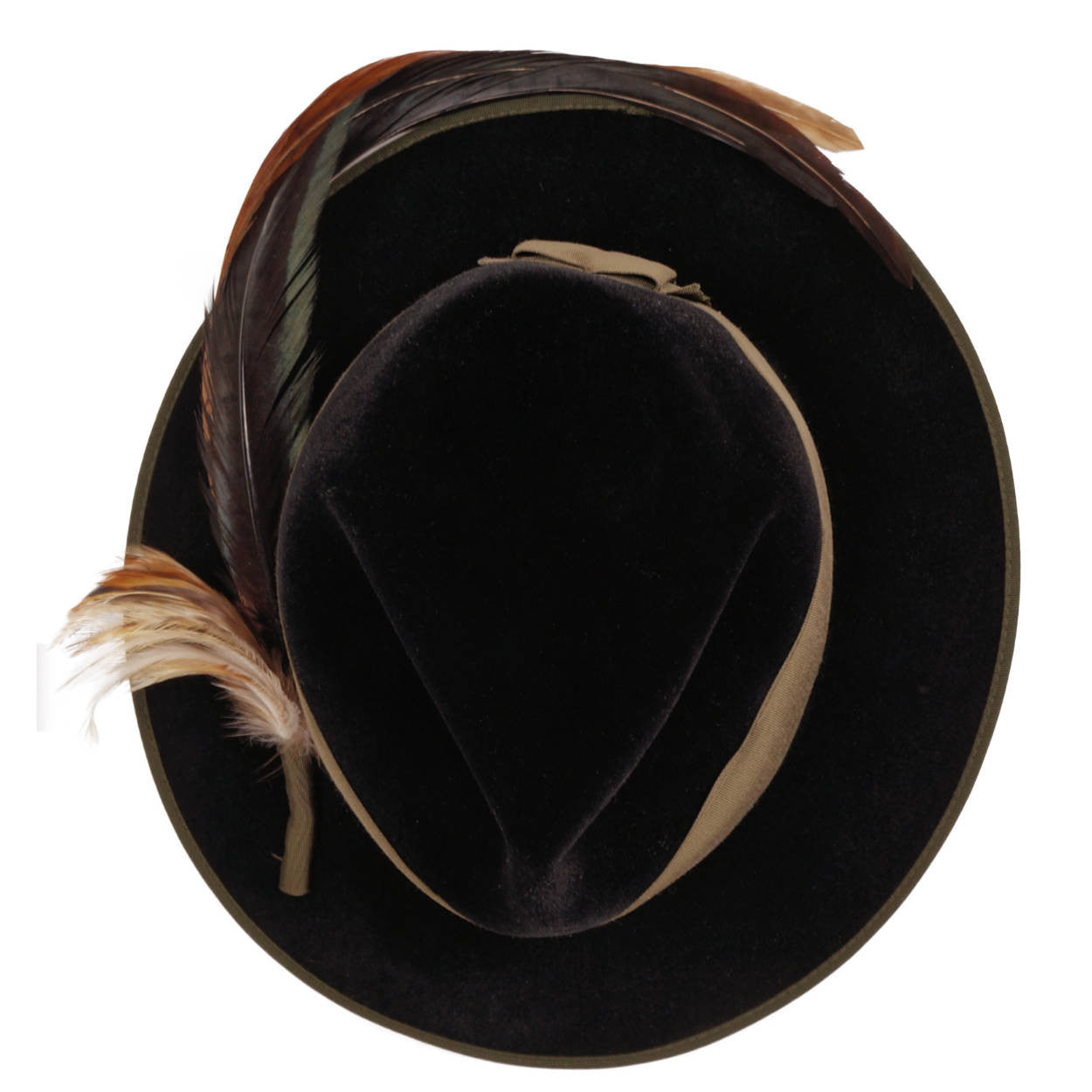Vintage German Fur Felt Fedora Ischler Hat Hand Made by Bittner Size Medium - Poppy's Vintage Clothing