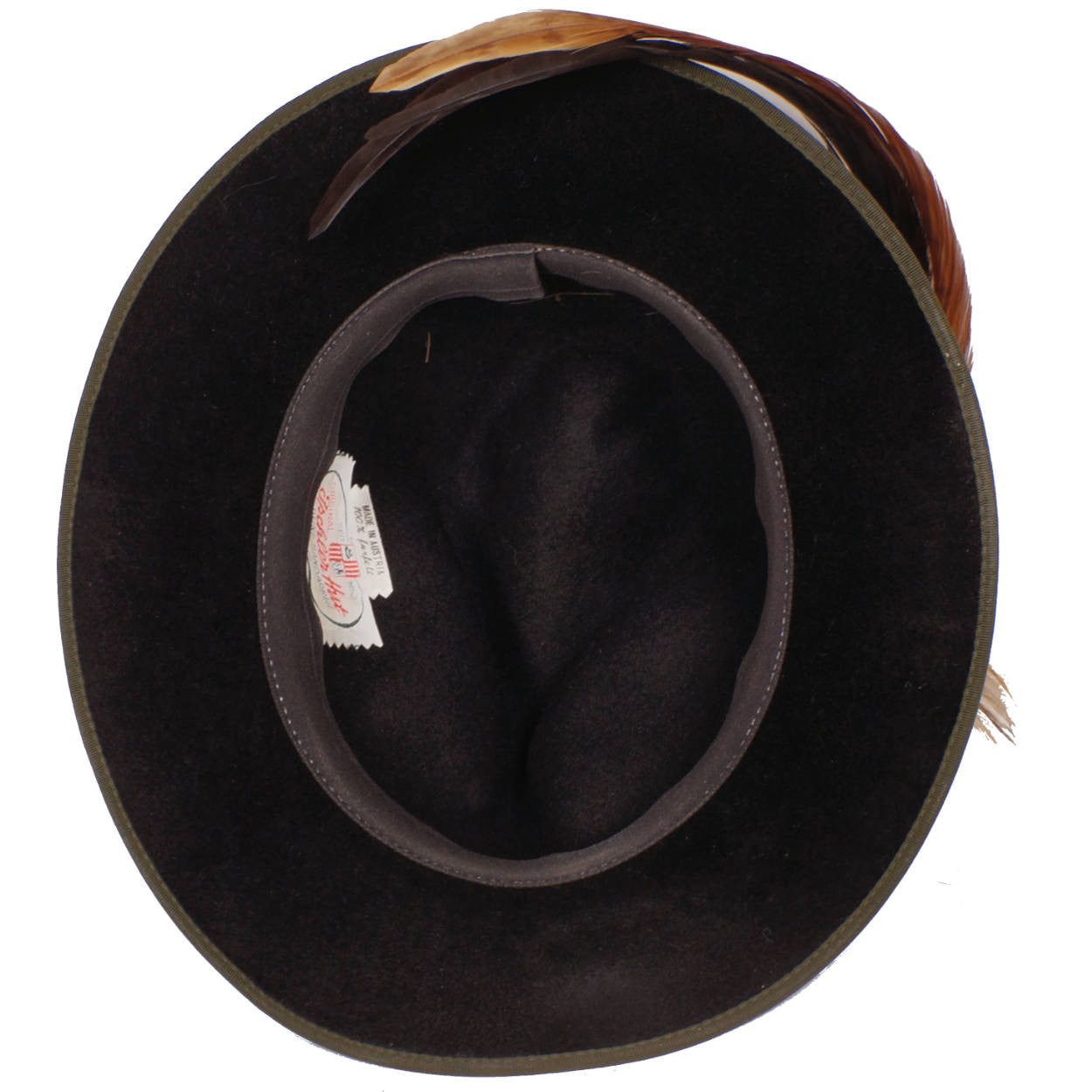 Vintage German Fur Felt Fedora Ischler Hat Hand Made by Bittner Size Medium - Poppy's Vintage Clothing