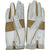 Vintage 1960s Italian Gloves White Nylon Mesh &amp; Brown Leather Italy Unused Sz 7 - Poppy's Vintage Clothing