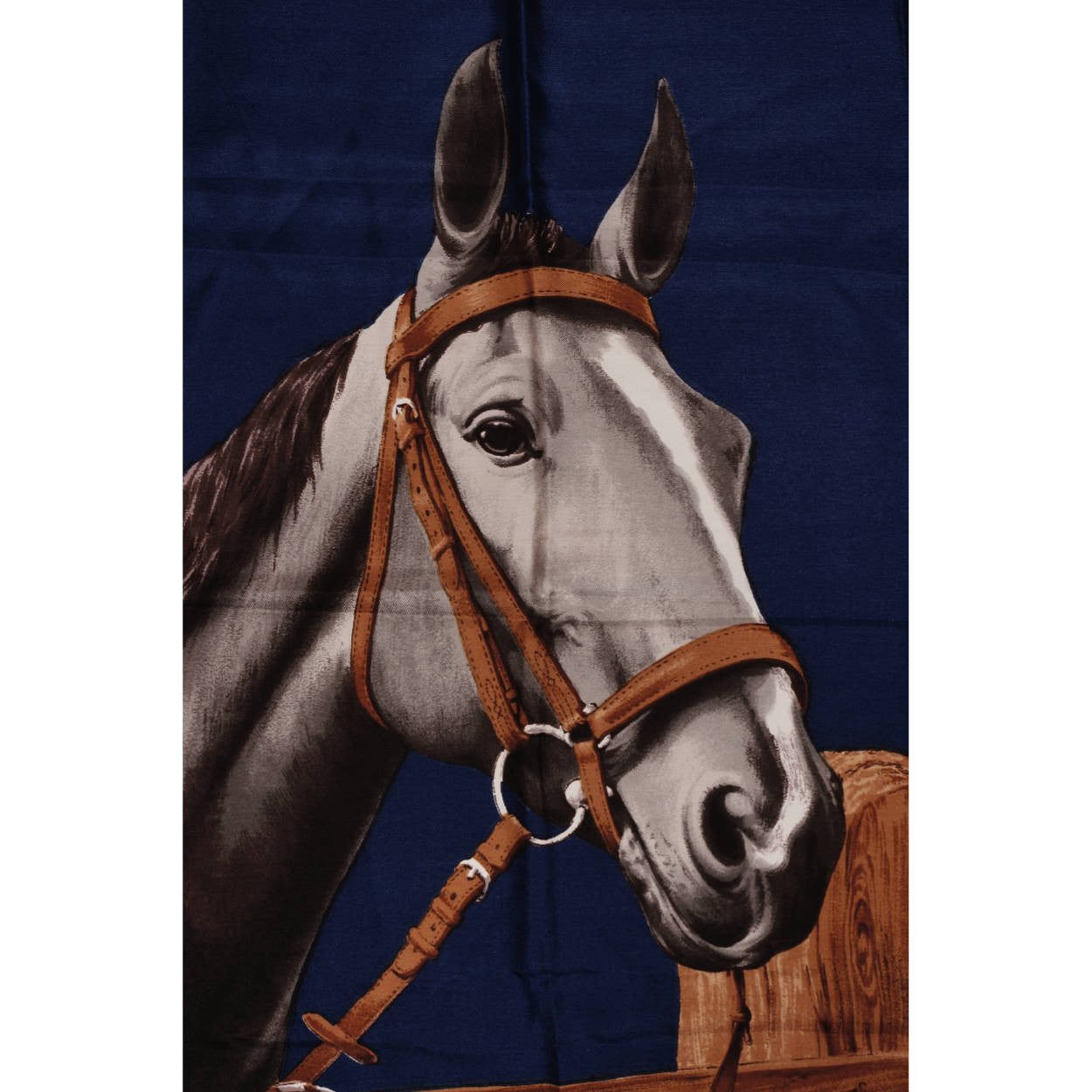 Vintage 60s Horse Scarf Italian Pure Silk 30” Square - Poppy's Vintage Clothing