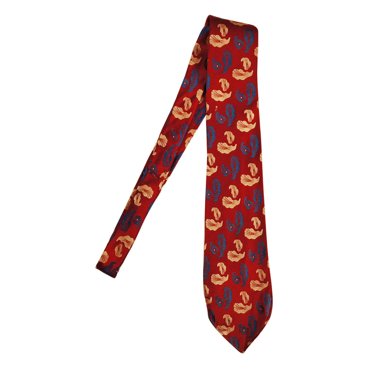 Rare Vintage JC d’AHETZE Paris Silk Tie 1950s Mens Necktie Made in France - Poppy's Vintage Clothing