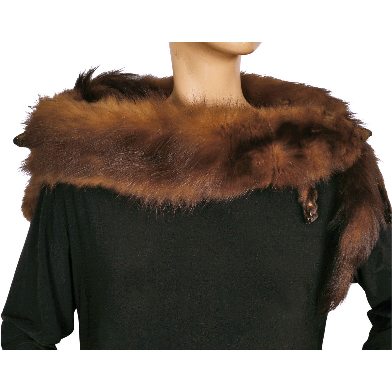 Vintage 1930s Mink Fur Stole Shoulder Shrug J Walsh Montreal - Poppy's Vintage Clothing