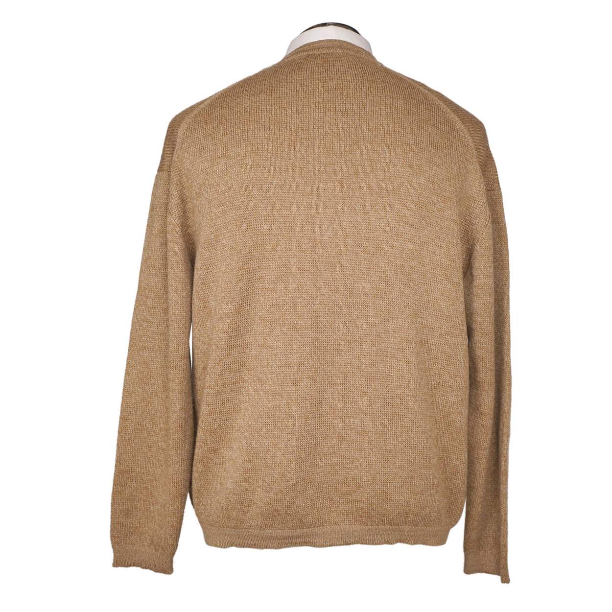 Vintage 1950s Mens Sweater Wool V-Neck by Jacques Fath - L - Poppy's Vintage Clothing