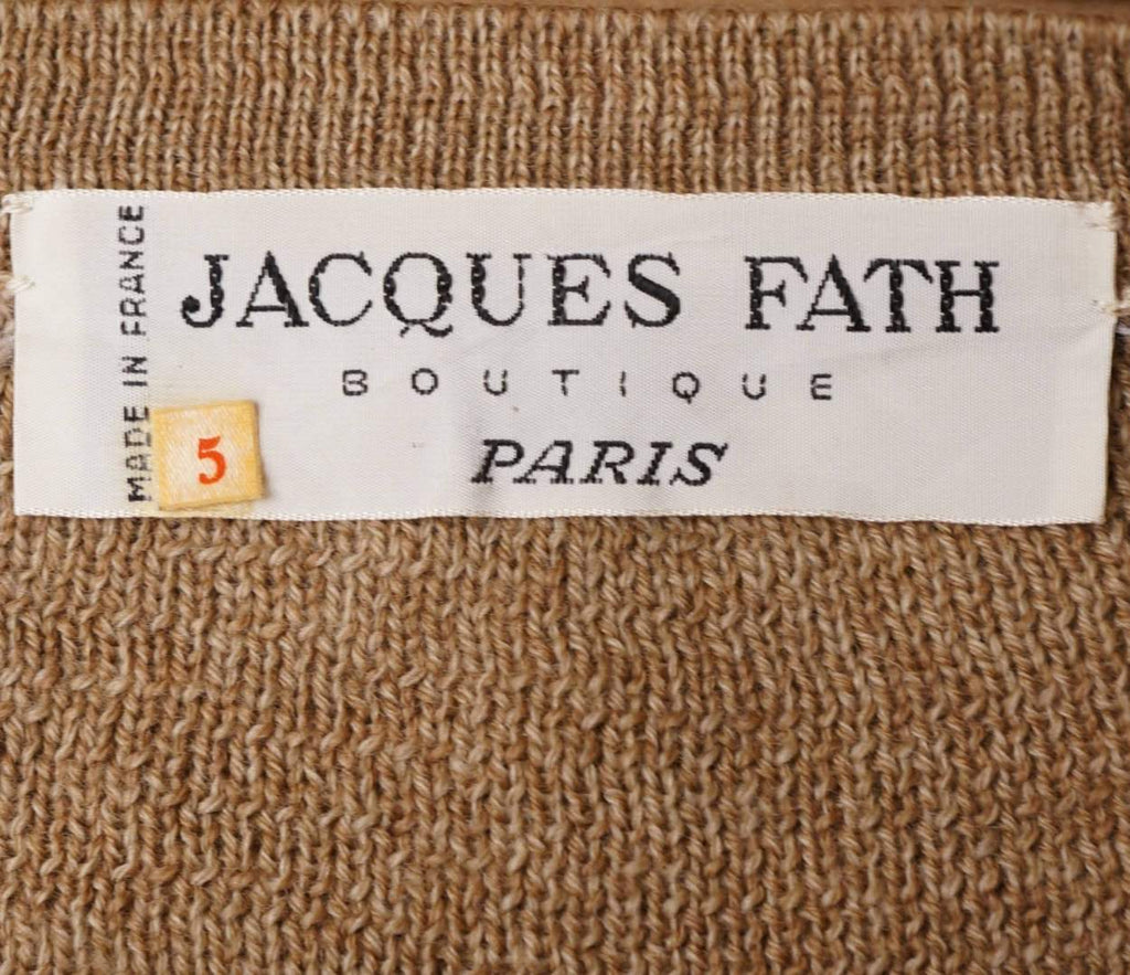 Vintage 1950s Mens Sweater Wool V-Neck by Jacques Fath - L - Poppy's Vintage Clothing