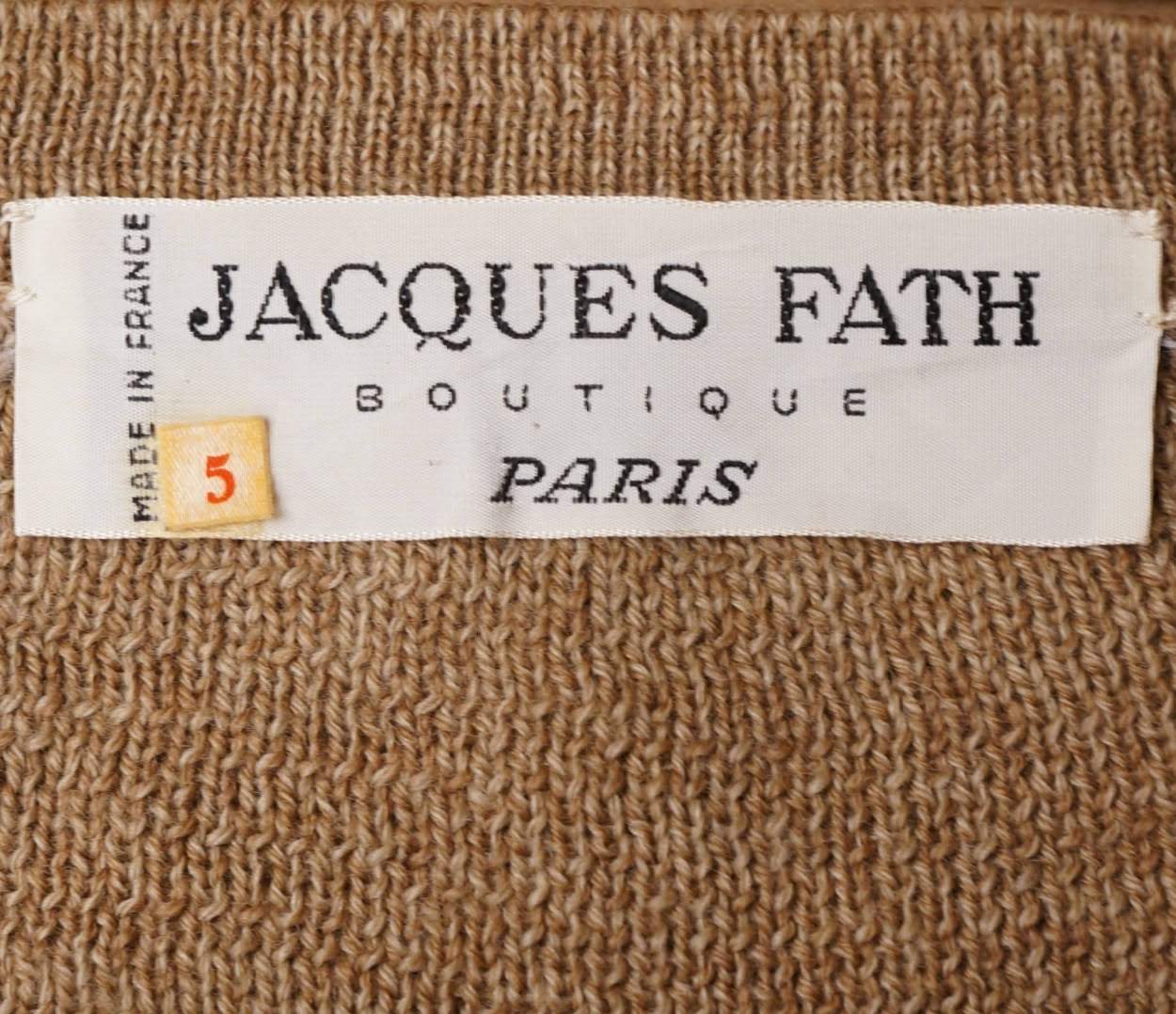 Vintage 1950s Mens Sweater Wool V-Neck by Jacques Fath - L - Poppy's Vintage Clothing