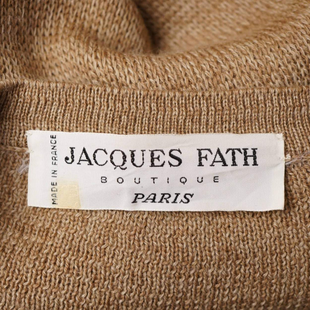 Vintage 1950s Mens Sweater Wool V-Neck by Jacques Fath - L - Poppy's Vintage Clothing