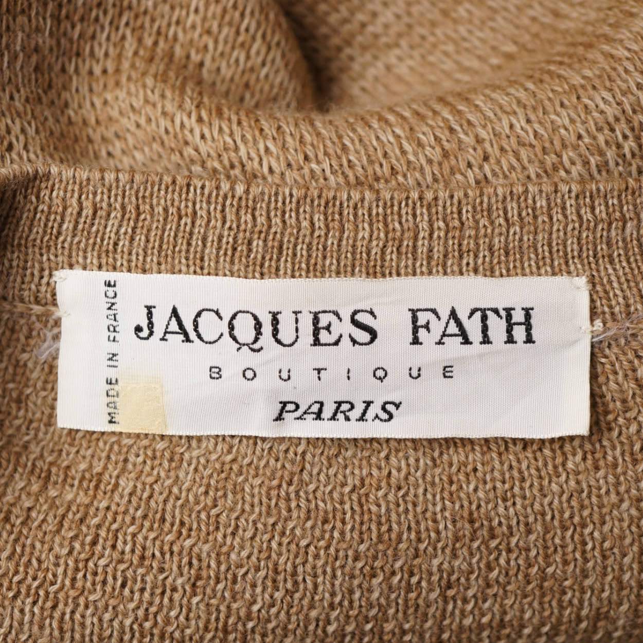 Vintage 1950s Mens Sweater Wool V-Neck by Jacques Fath - L - Poppy's Vintage Clothing