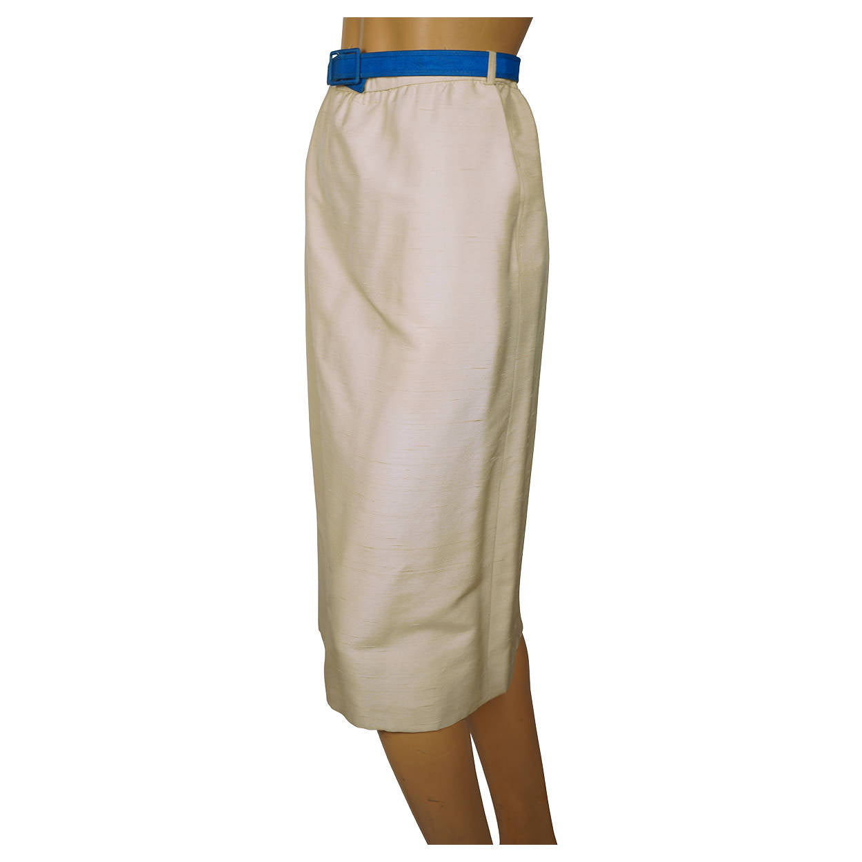 Vintage Jacqueline de Ribes Silk Skirt Suit 2 pc 1980s Saks Fifth Avenue Size XL - Poppy's Vintage Clothing