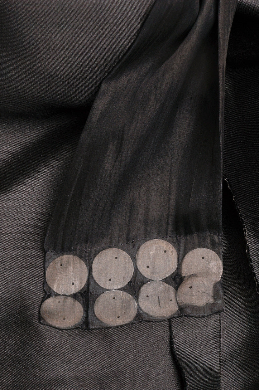 Vintage 1950s Jacques Griffe Black Silk Dress with Jacket - L - Poppy's Vintage Clothing