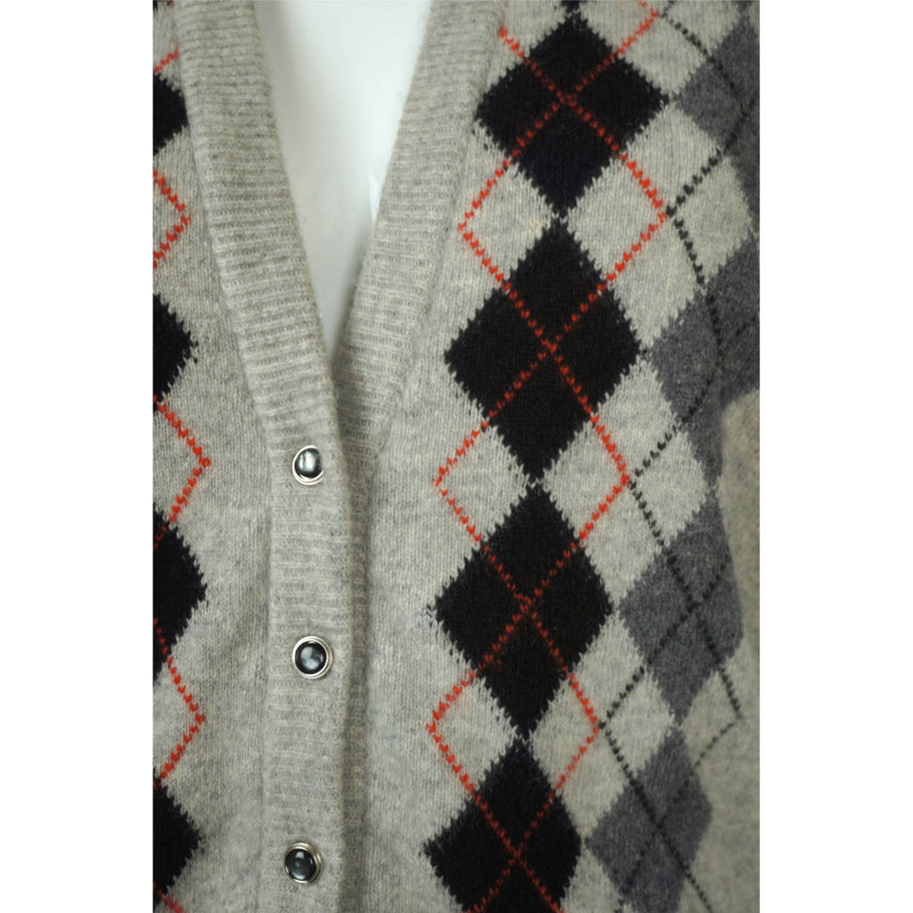Vintage 1970s Jaeger British Cashmere Sweater Vest Argyle Pattern Ladies M - Poppy's Vintage Clothing