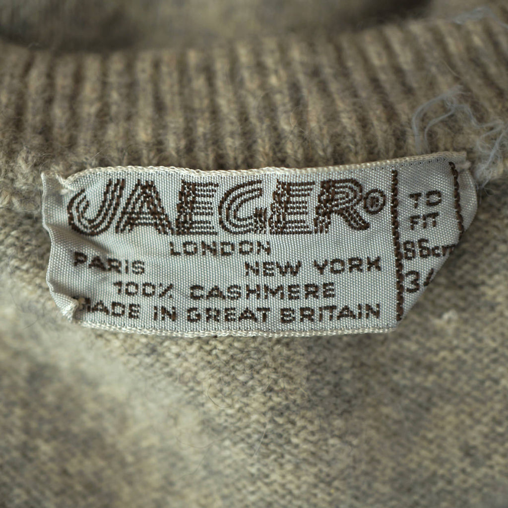 Vintage 1970s Jaeger British Cashmere Sweater Vest Argyle Pattern Ladies M - Poppy's Vintage Clothing