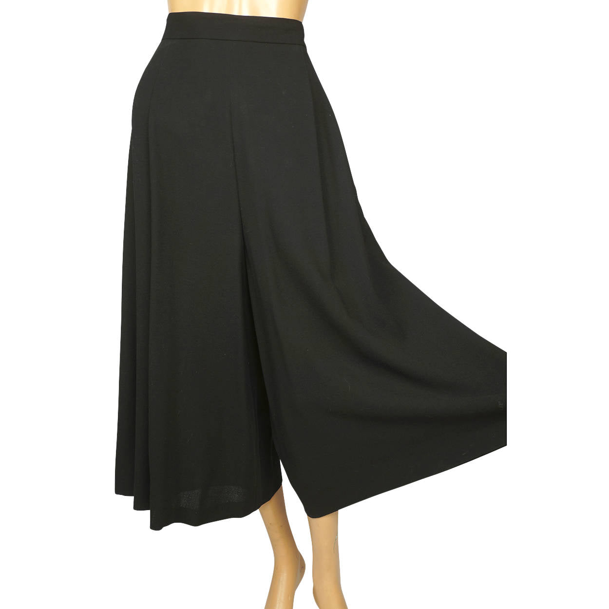 Vintage 1980s Culottes Jaeger Pant Skirt Pure Wool Great Britain 28 Inch Waist - Poppy's Vintage Clothing