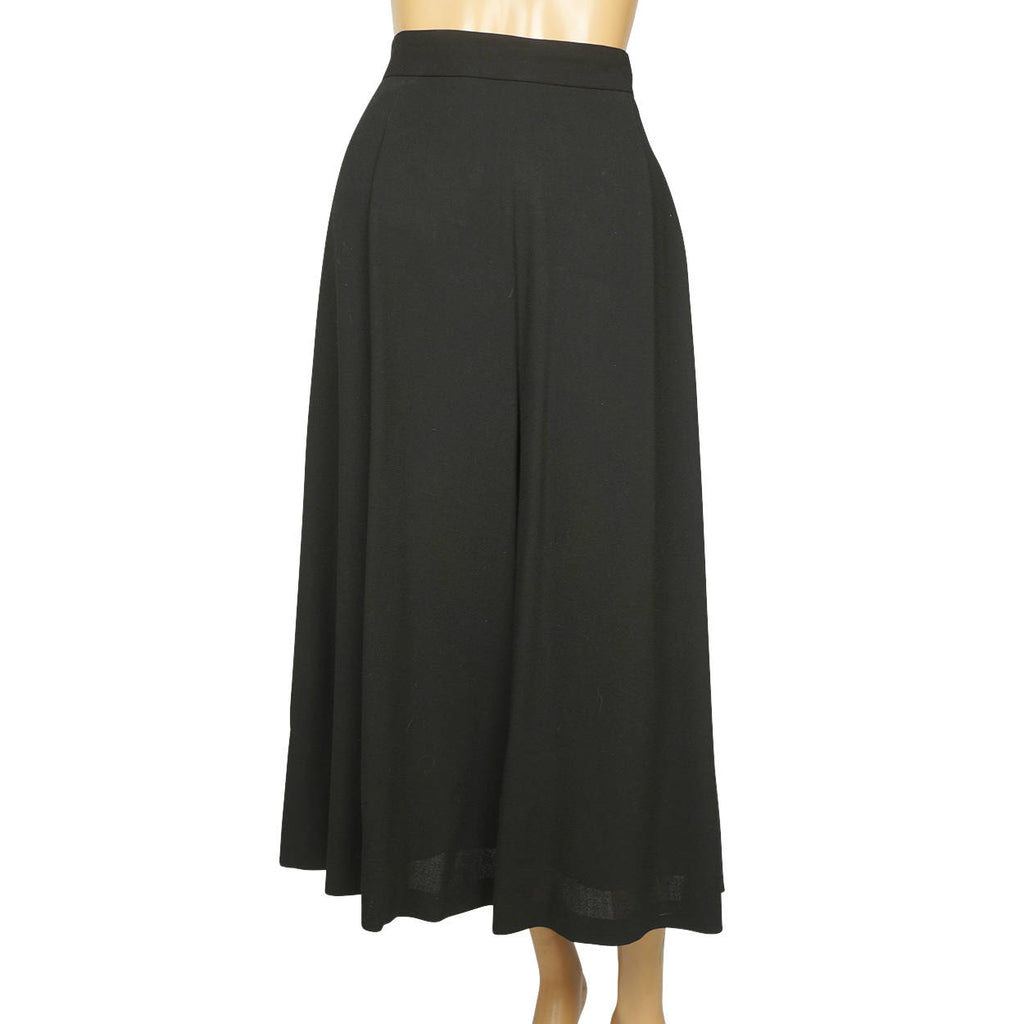 Vintage 1980s Culottes Jaeger Pant Skirt Pure Wool Great Britain 28 Inch Waist - Poppy's Vintage Clothing