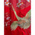 Japanese Wedding Kimono Iro Uchikake Red Silk w Gold Cranes