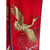 Japanese Wedding Kimono Iro Uchikake Red Silk w Gold Cranes