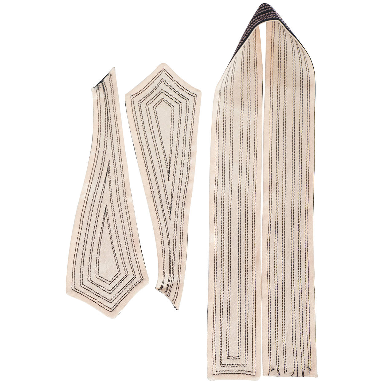 Vintage 1970s Jean Muir Black Jersey Dress  with Pink Stitching Size M L - Poppy's Vintage Clothing